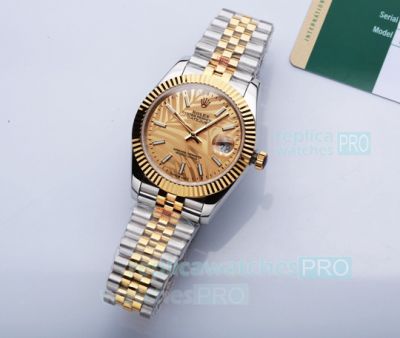 Replica 8215 Rolex Oyster Perpetual Datejust  2-Tone Watch 41mm 